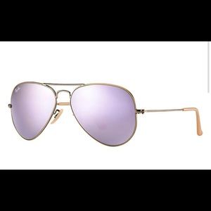 Ray-Ban Aviator Flash Lenses in Lilac Mirror